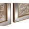 Brown &#x26; Silver Metal Glam Floral Wall D&#xE9;cor Set